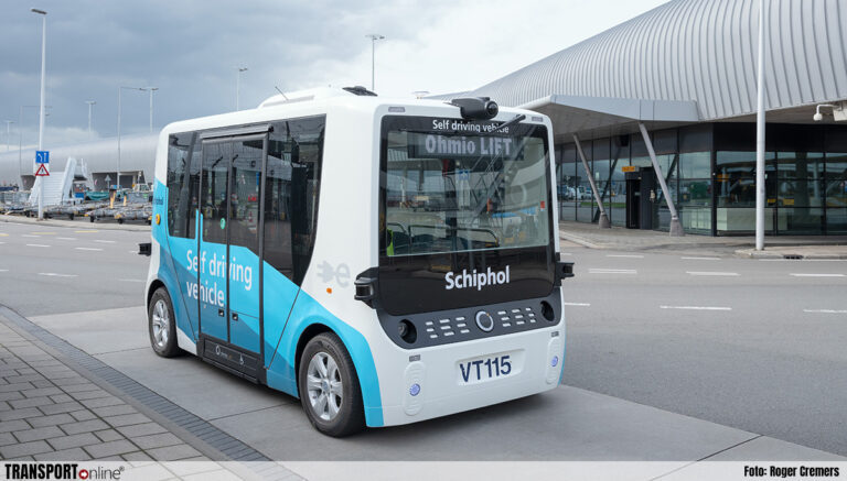 Schiphol doet een proef met zelfrijdende bussen aan airside
