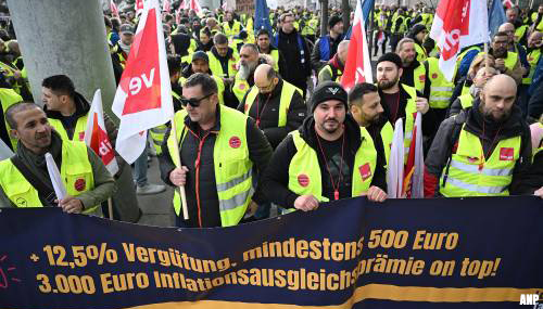 Duitse vakbonden roepen op tot staking