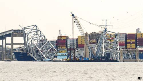 start ingestorte brug bij Baltimore