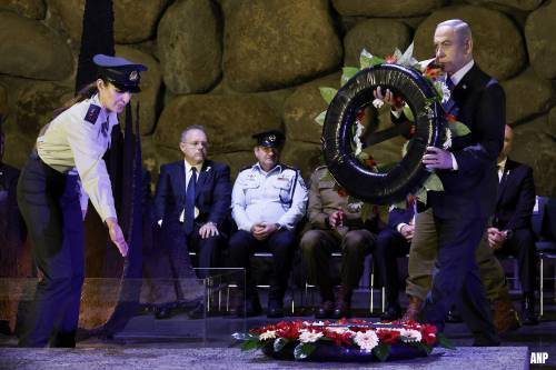Netanyahu tijdens herdenking Holocaust