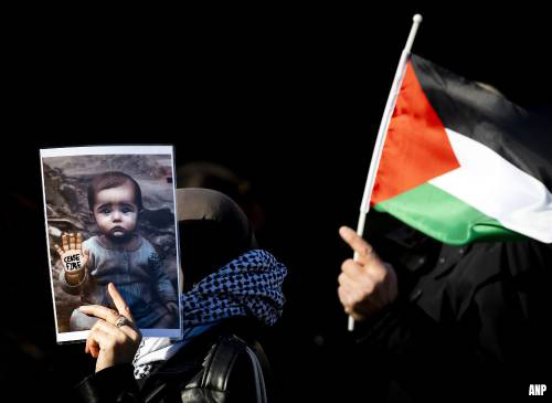 Demonstranten betuigen steun aan Palestijnen