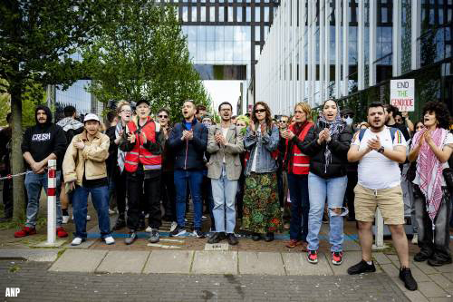 docenten UvA demonstreren