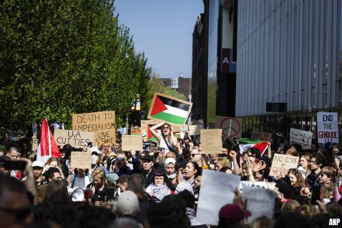 pro-Palestijnse demonstranten UvA