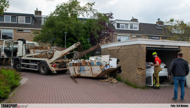 Opladen puincontainer gaat mis [+foto’s]