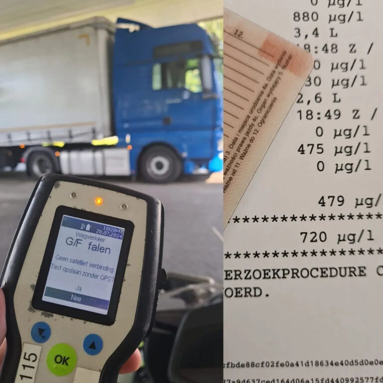 Politie haalt stomdronken vrachtwagenchauffeur van de A20