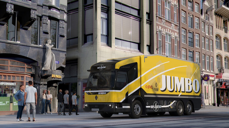 Renault Trucks, Jumbo en SVZ testen elektrische Oxygen-truck voor stadslogistiek in Amsterdam
