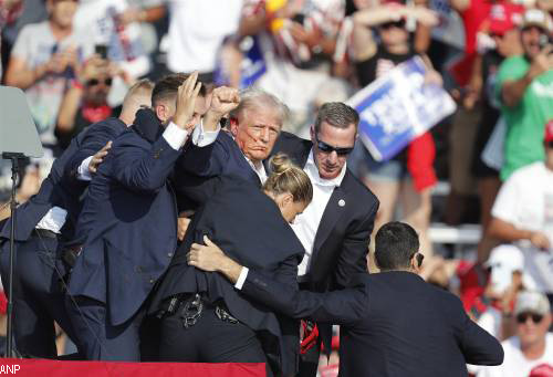 Trump beschoten
