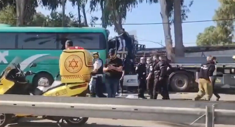 Tientallen gewonden in Israël nadat vrachtwagen inrijdt op bushalte [+foto’s&video]