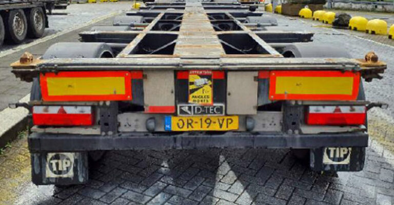 Eind vorig jaar gestolen chassis met container van Samskip teruggevonden