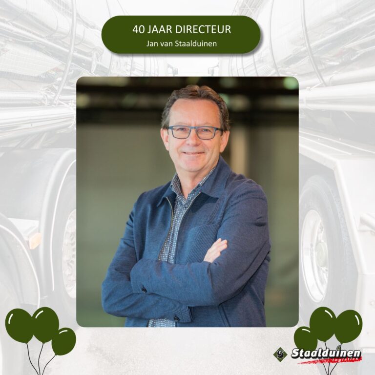 Jan van Staalduinen viert 40-jarig jubileum als directeur bij Staalduinen Logistics