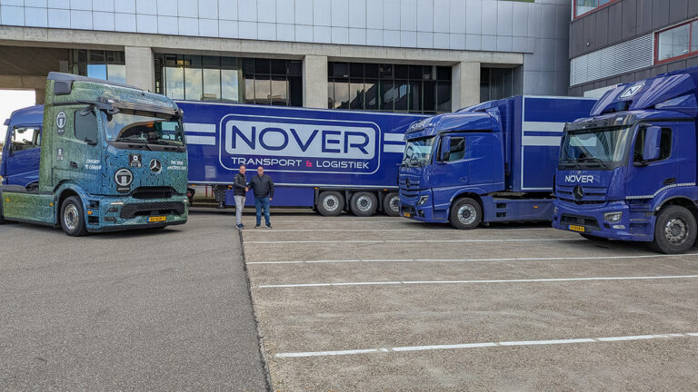NOVER Logistics zet een grote stap naar emissievrij transport met vier Mercedes-Benz eActros 600 trucks