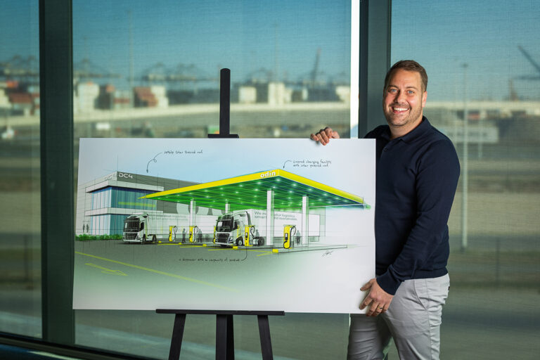 ODIN bouwt laadstation voor elektrische vrachtwagens op de Maasvlakte