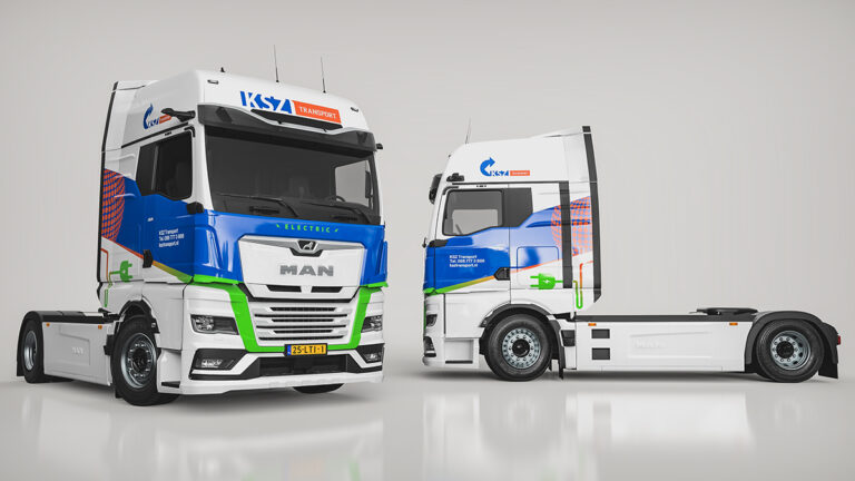 KSZ Transport investeert in 20 elektrische MAN eTGX-trekkers voor duurzame winkeldistributie