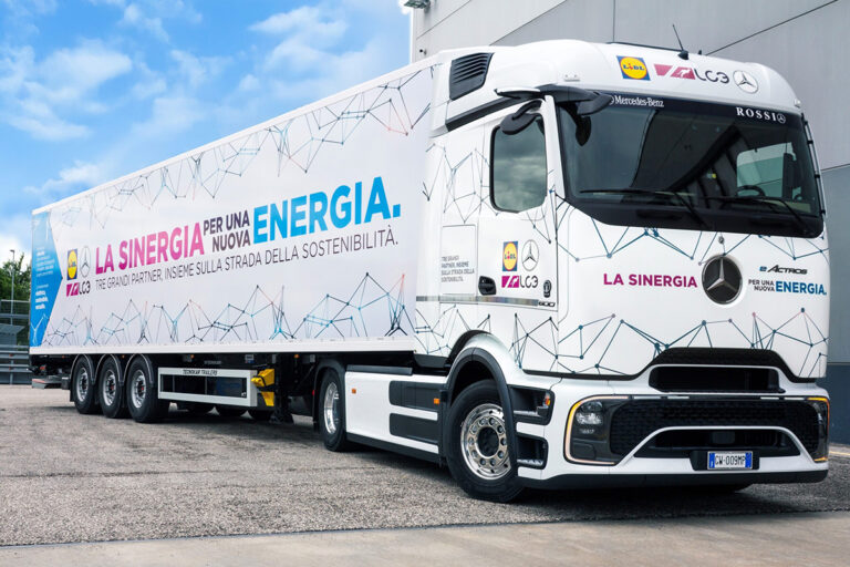 Lidl Italië neemt eerste elektrische eActros 600 in gebruik voor duurzame langeafstandstransporten