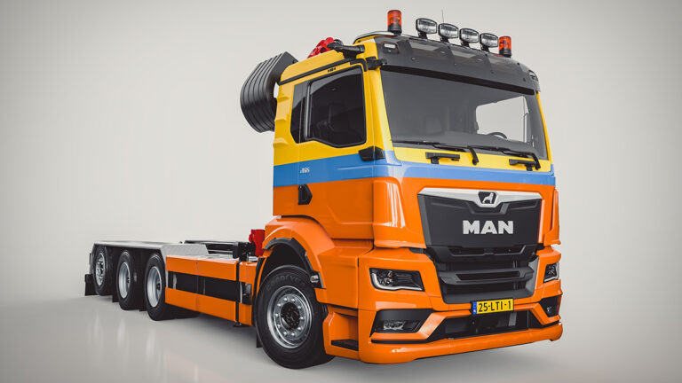 Elektrische MAN 8×4 triple: emissievrij rijden en werken in de bouw en infra
