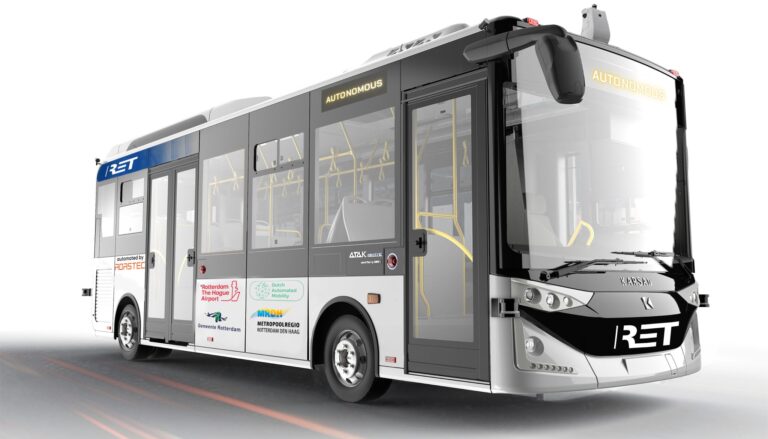 Eerste zelfrijdende bus in Nederland op de openbare weg