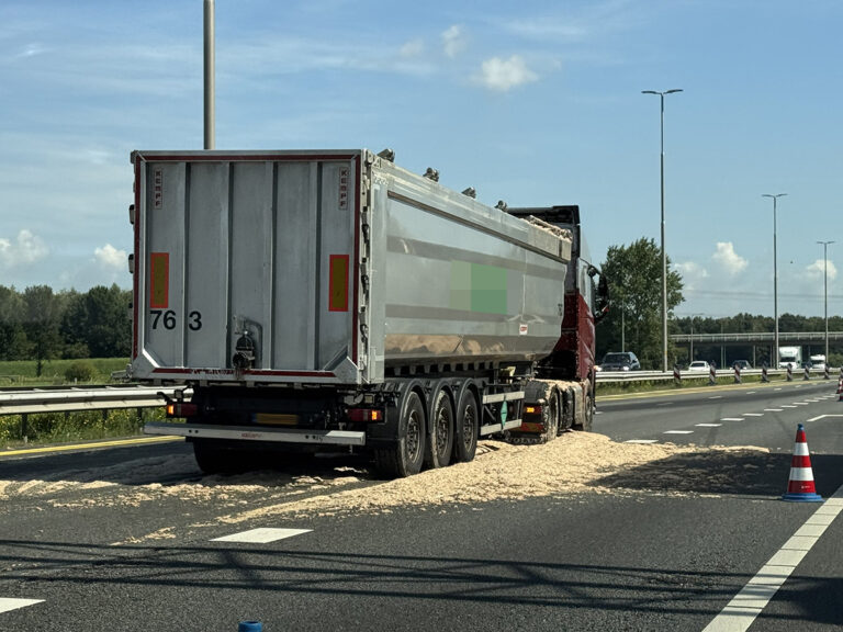 Vrachtwagen verliest slachtafval op A28 [+foto’s]