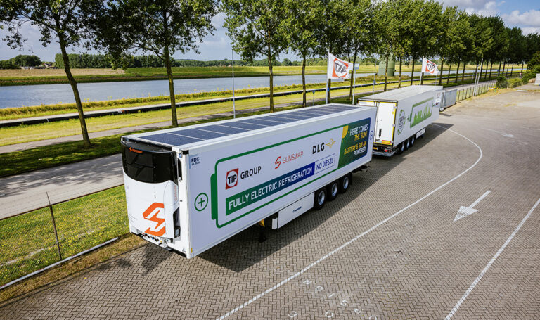 DLG test emissievrije koeltrailers van Sunswap in samenwerking met TIP Group