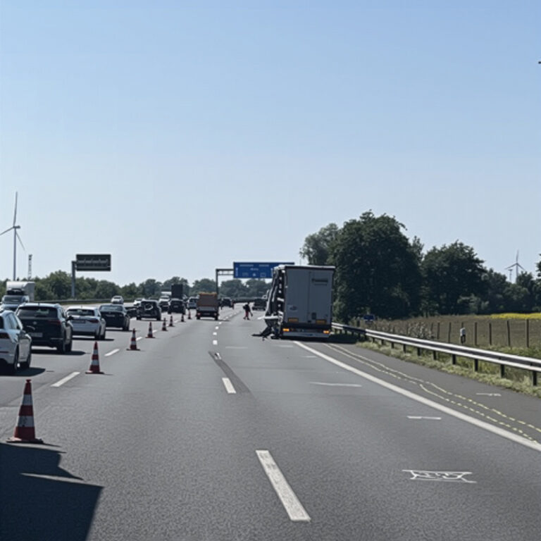 Vrachtwagenchauffeur omgekomen bij tragisch ongeval op Duitse A1