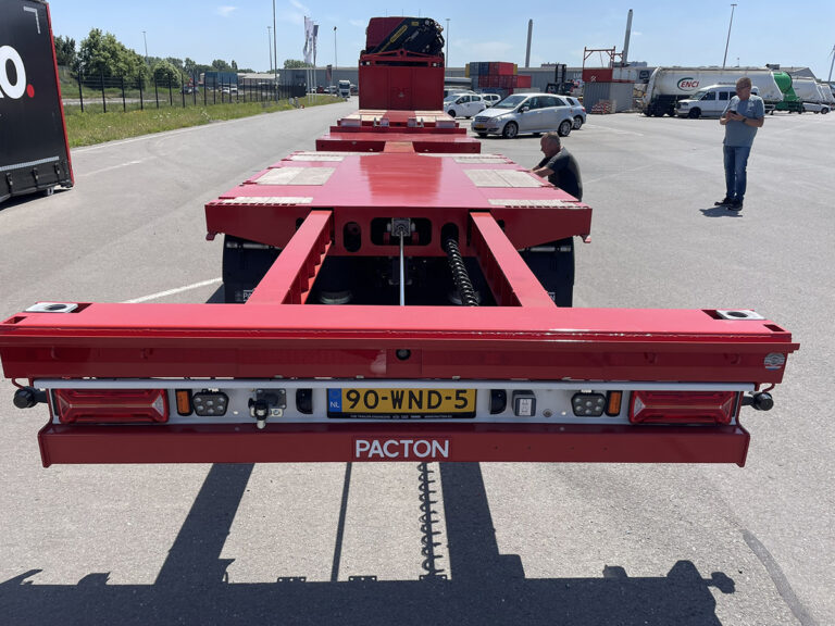 Multifunctionele dubbeluitschuifbare Pacton-aanhangwagen voor BUKO Transport