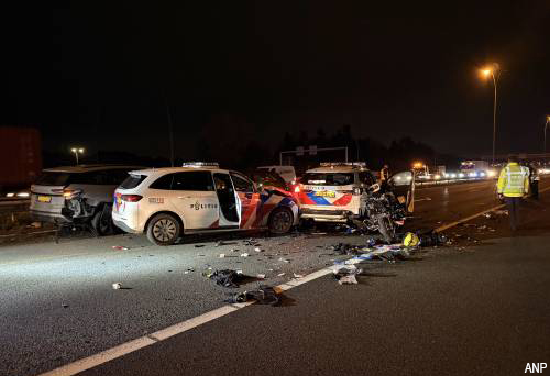 Aanrijding-politieautos
