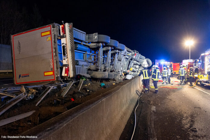 Ongeval vrachtwagen Duitse A2