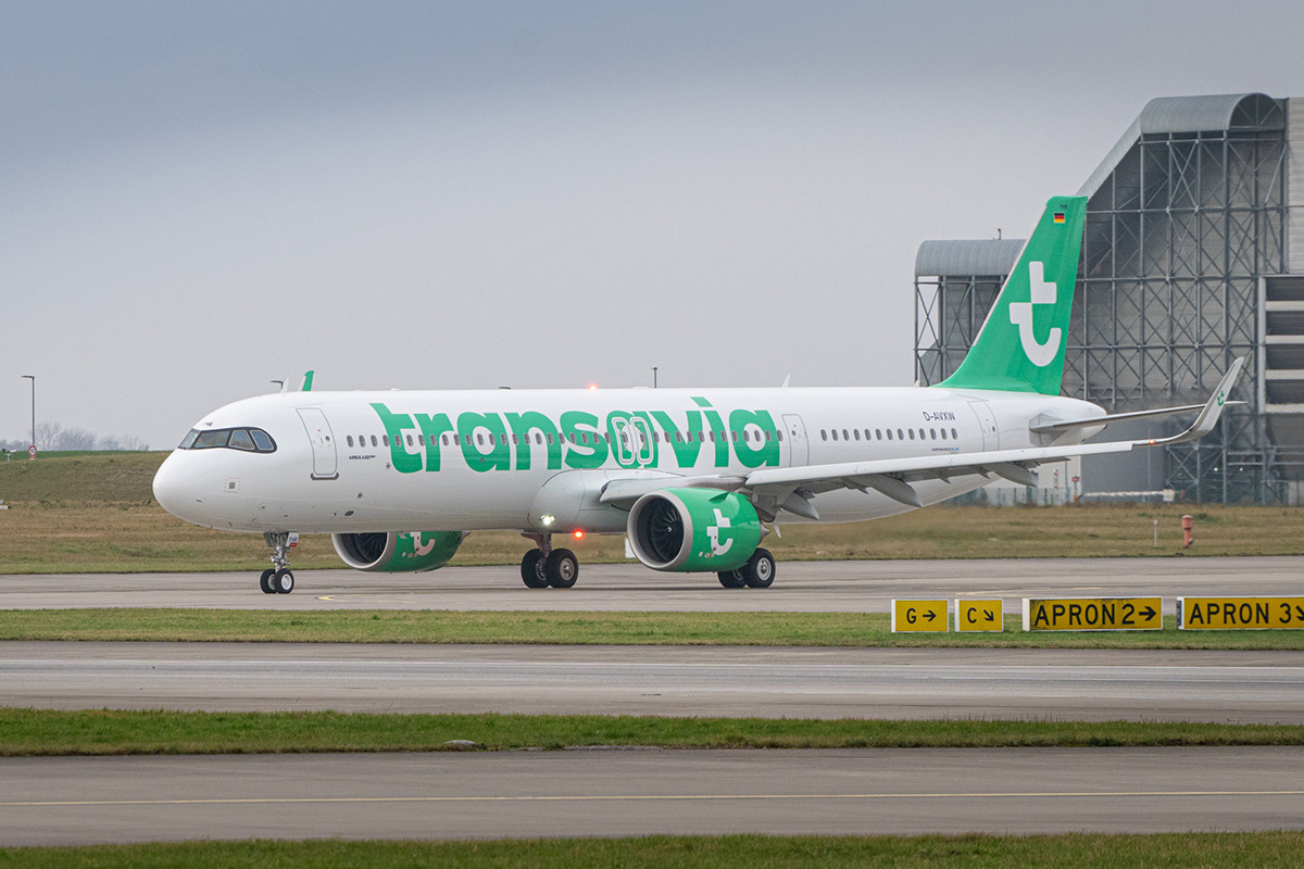 Transavia ontvangt eerste Airbus A321neo in nieuwe livery