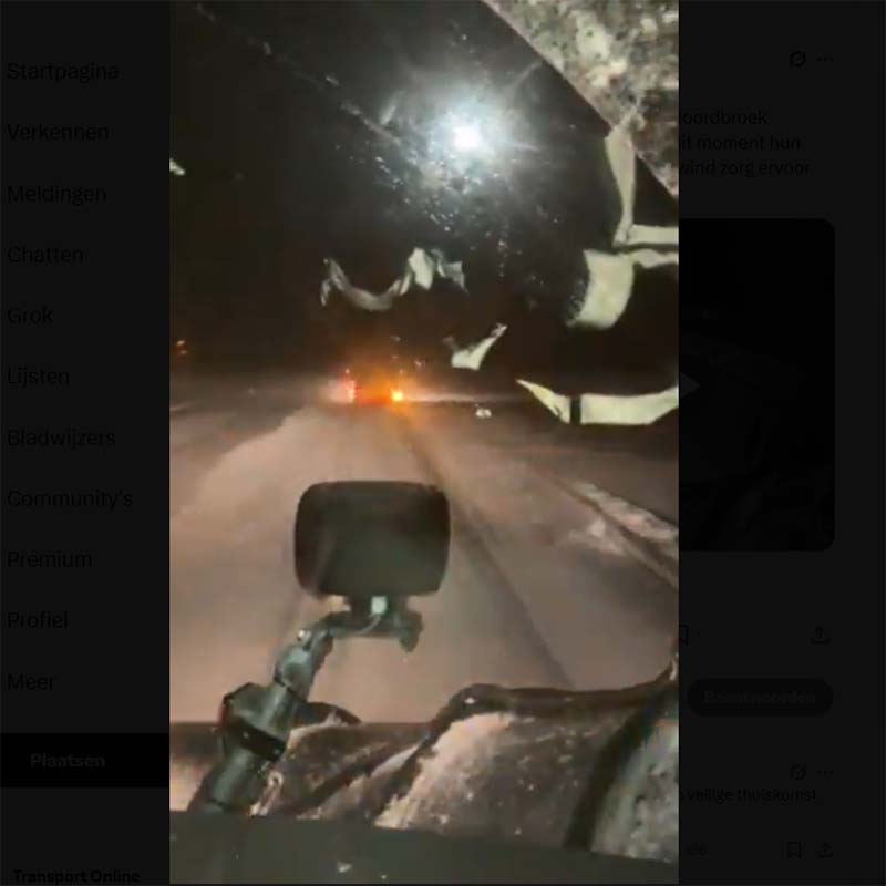 N33 blijft nog dicht door stuifsneeuw, sneeuwschuivers blijven in actie [+video]