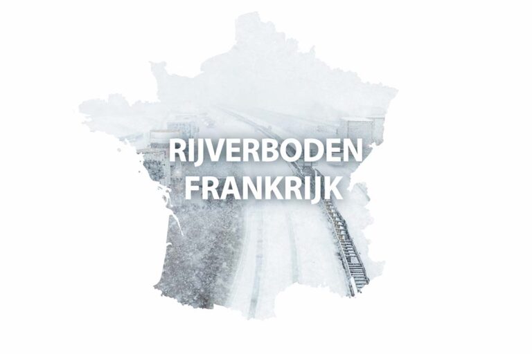 Frankrijk stelt rijverboden in voor vrachtverkeer in twaalf departementen vanwege sneeuw