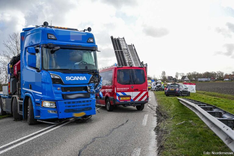 Bestuurder negeert stopteken politie en raakt zwaargewond bij ongeval met vrachtwagen op N357