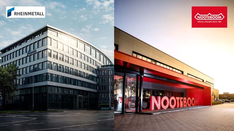 Rheinmetall en Nooteboom bundelen krachten voor ontwikkeling militaire heavy equipment trailers