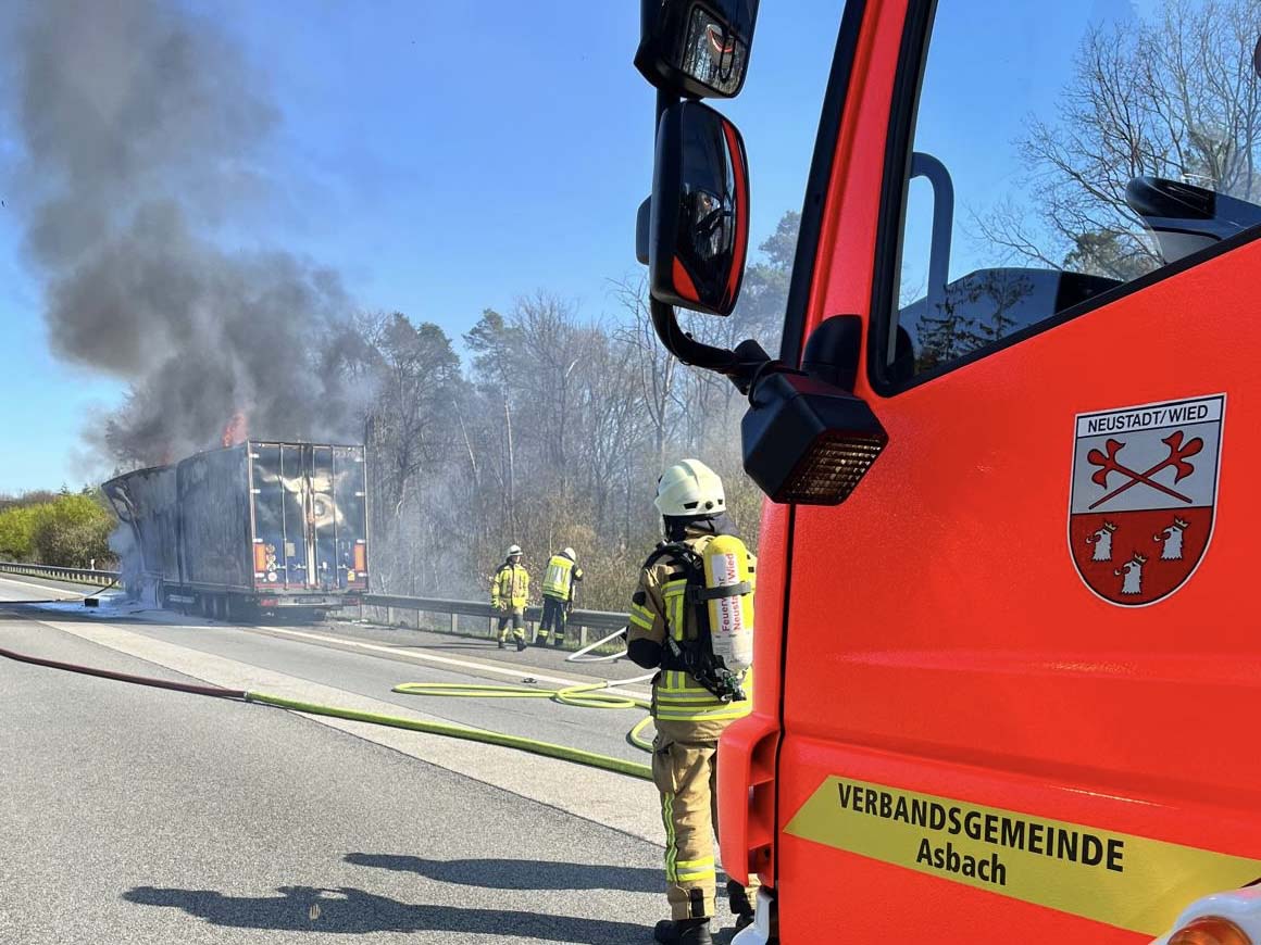 brand vrachtwagen LNG Duitse A3