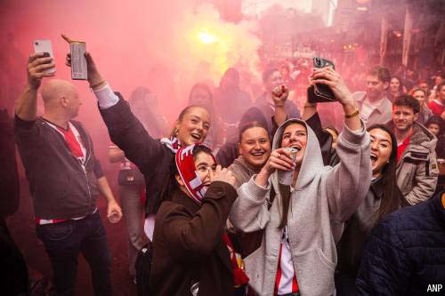Feest in binnenstad van Eindhoven na kampioenschap PSV