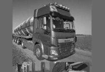 Vrachtwagen met vals kenteken