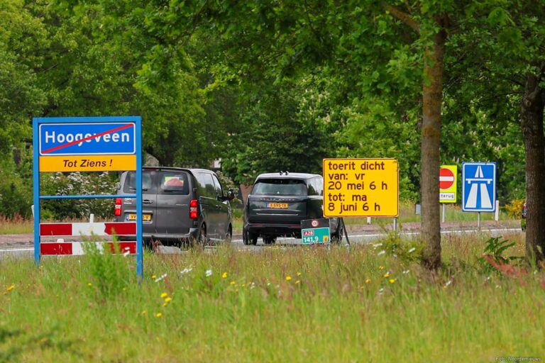 Oprit A28 Hoogeveen richting Meppel vanaf 20 mei dicht om sluipverkeer tegen te gaan