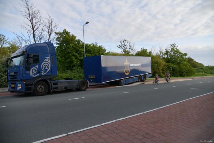 Trailer verloren in Den Helder