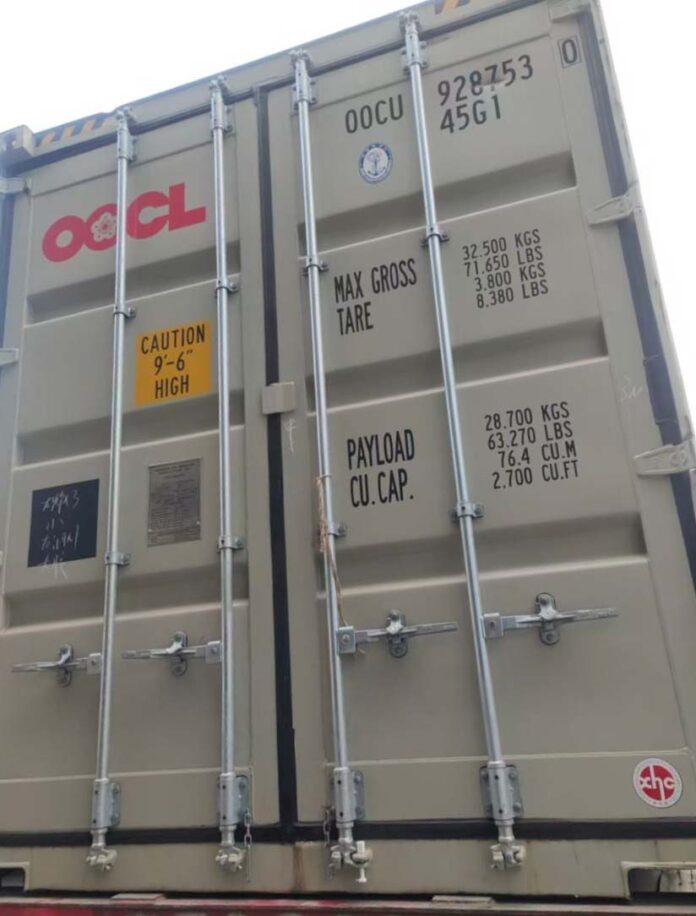 gestolen container