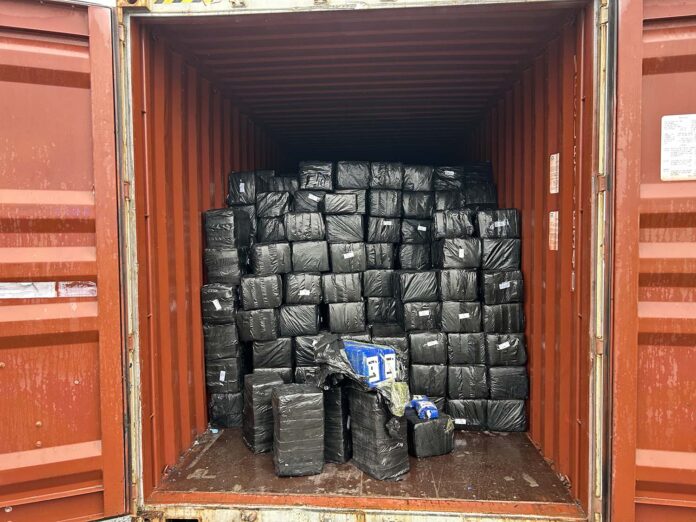 container met drugs