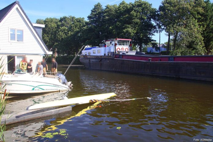 Aanvaring Binnenvaartschip roeiboten Valkenburg