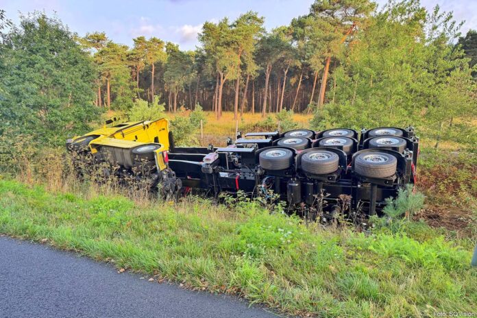 gekantelde vrachtwagen E34