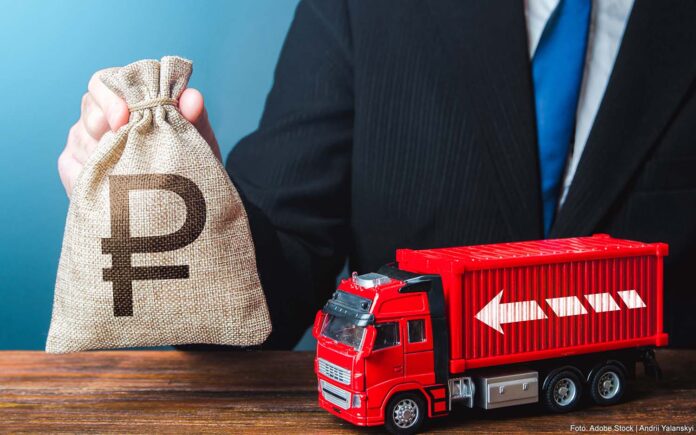 geld Rusland vrachtwagen