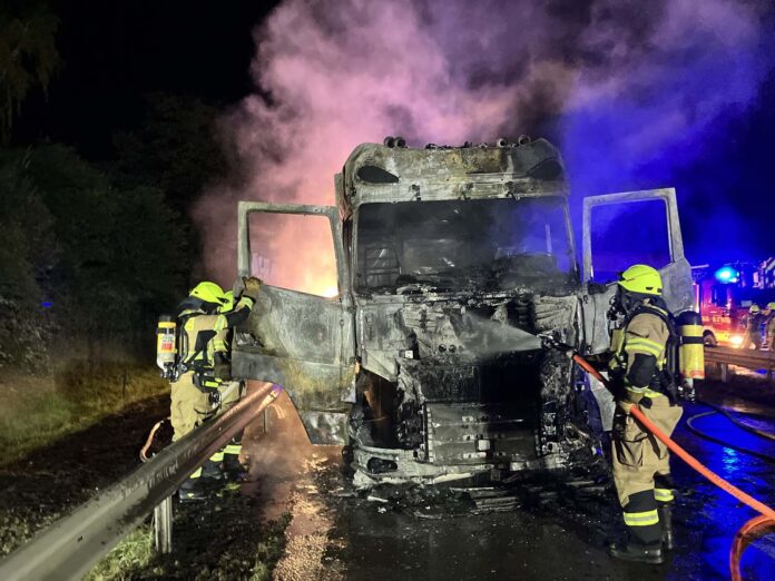 vrachtwagenbrand A1
