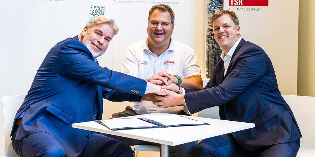 vlnr: : Sascha Hähnke, General Manager, REMONDIS Sustainable Services GmbH / André Zick, Business Development, TSR Resource GmbH & Co. KG / Thore Bakker, CSO, Kögel Trailer GmbH