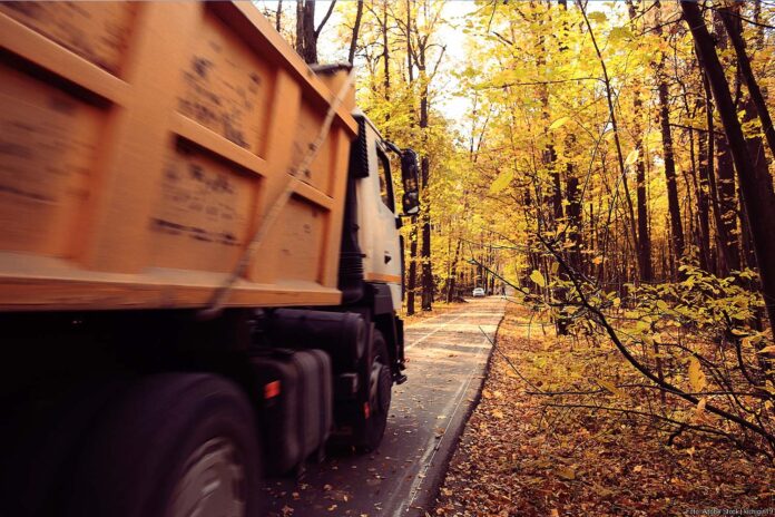 Vrachtwagen Herfst